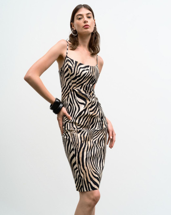 Φόρεμα pencil zebra