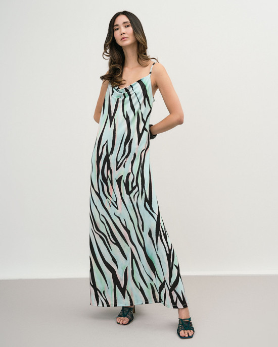 Φόρεμα μάξι zebra