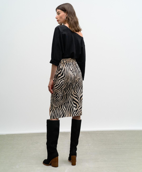 Μίντι φούστα zebra