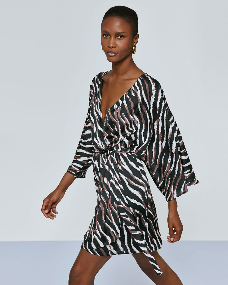 Φόρεμα κρουαζέ zebra